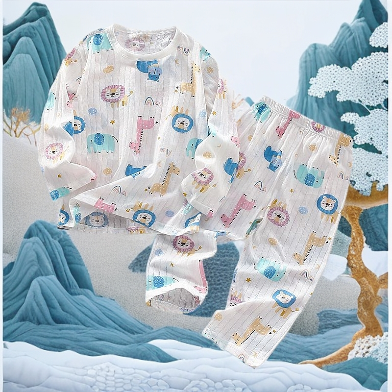 到手3套 到手3套 到手3套 晓晓直播间 男女童夏款棉空调服套装