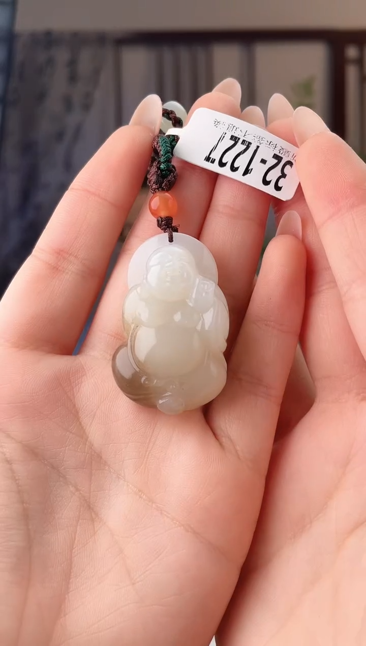 颈饰未镶嵌和田玉逍遥佛 1227