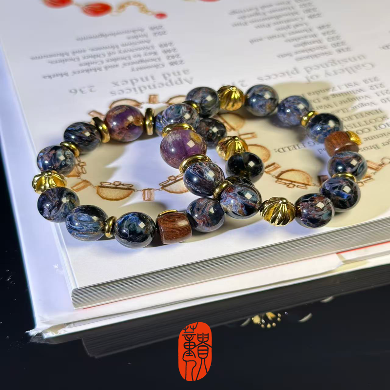 「流浪地球·手串」天然高品蓝彼得石手串 多样性发货（发其一）