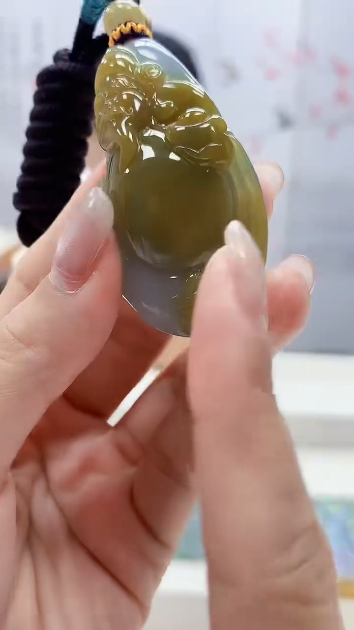 定制翡翠未镶嵌4902lr-毛货挂件304