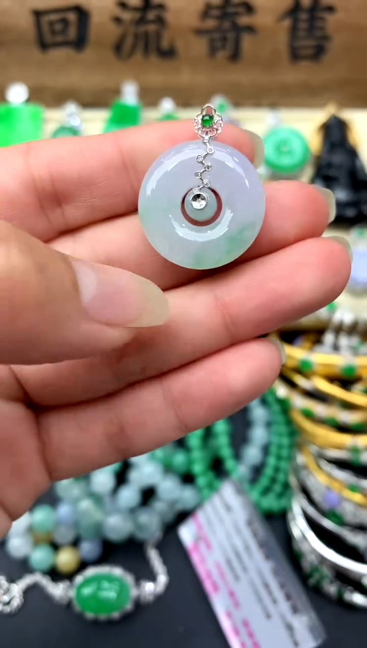 【闪购商品】翡翠颈饰18K金镶嵌84-中国好珍宝