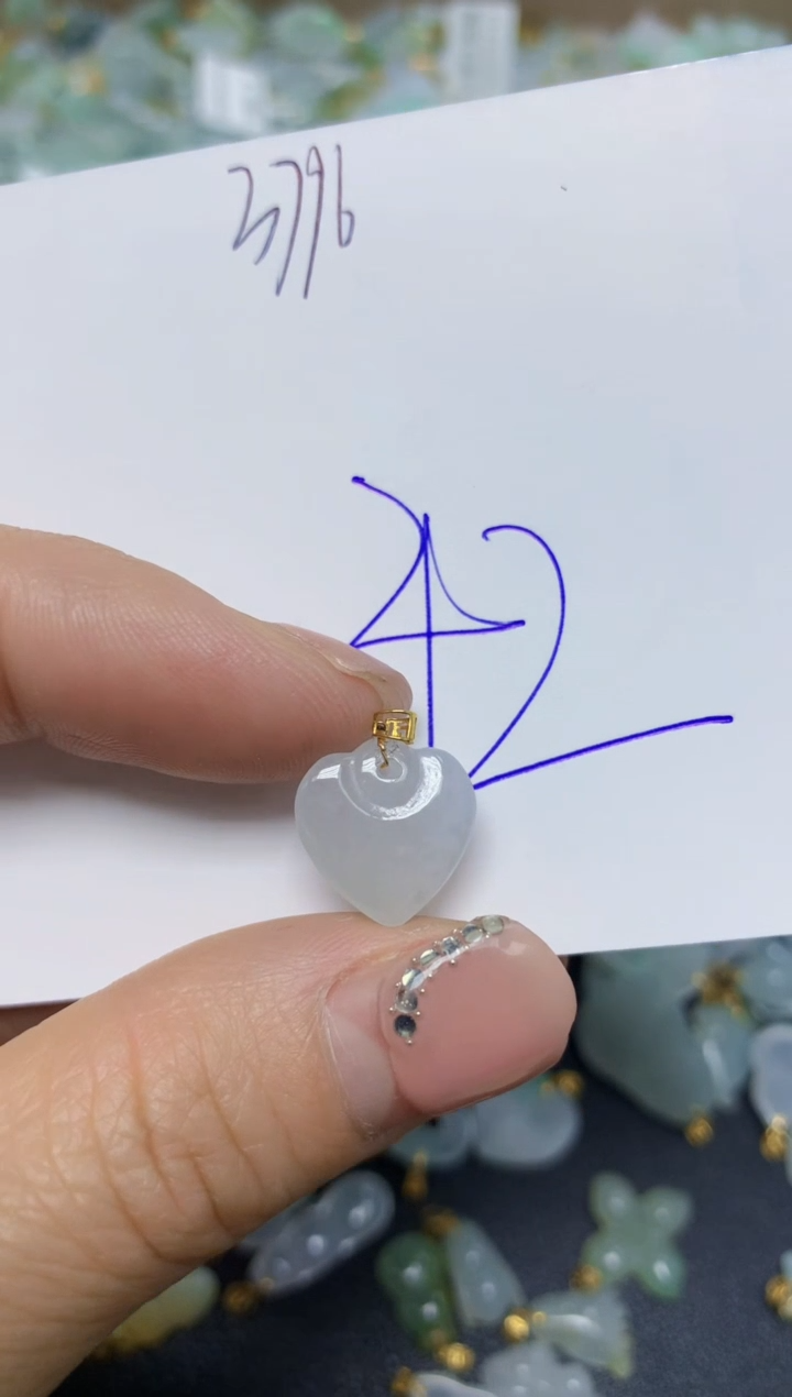 【闪购商品】翡翠挂件18K金镶嵌 天然翡翠A货