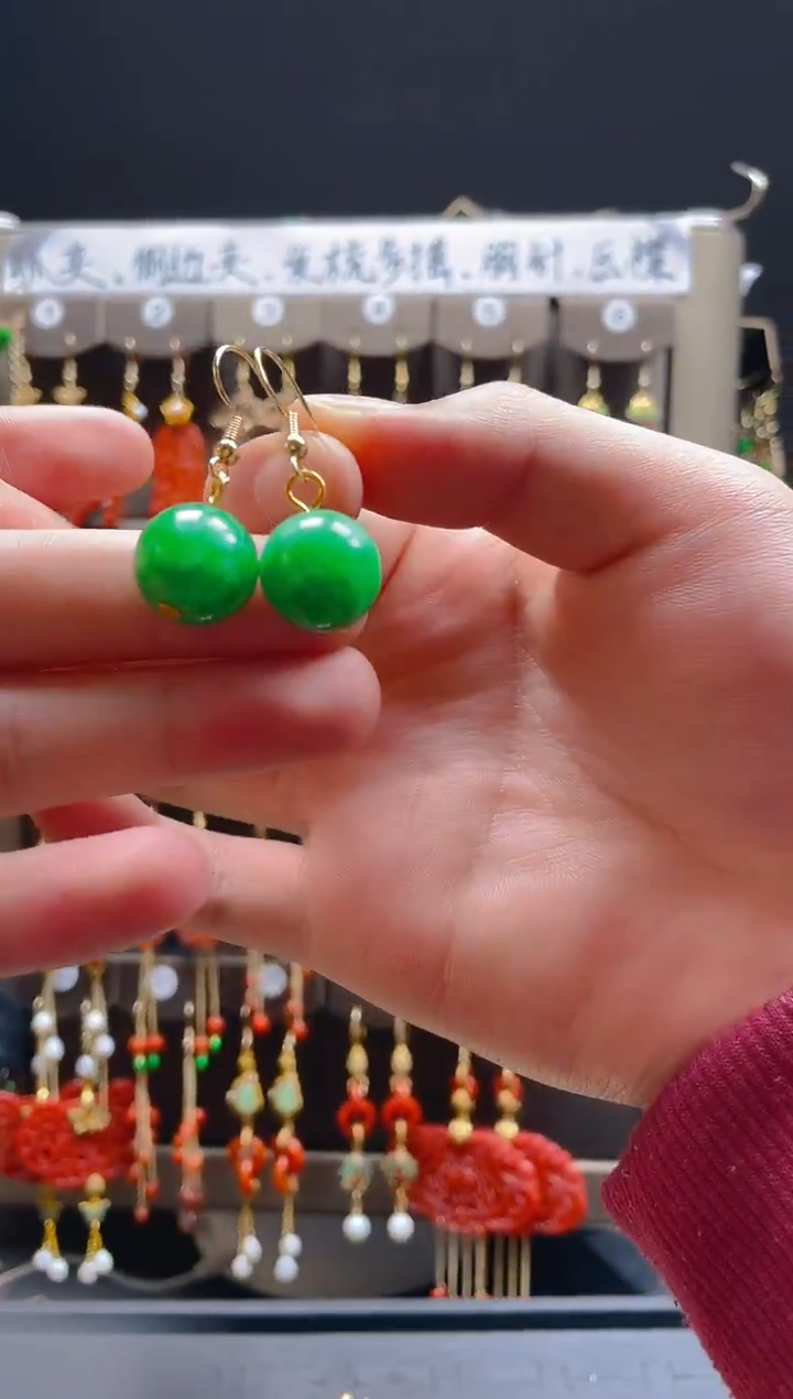 【闪购商品】玛瑙/玉髓耳饰合金028玛瑙饰品