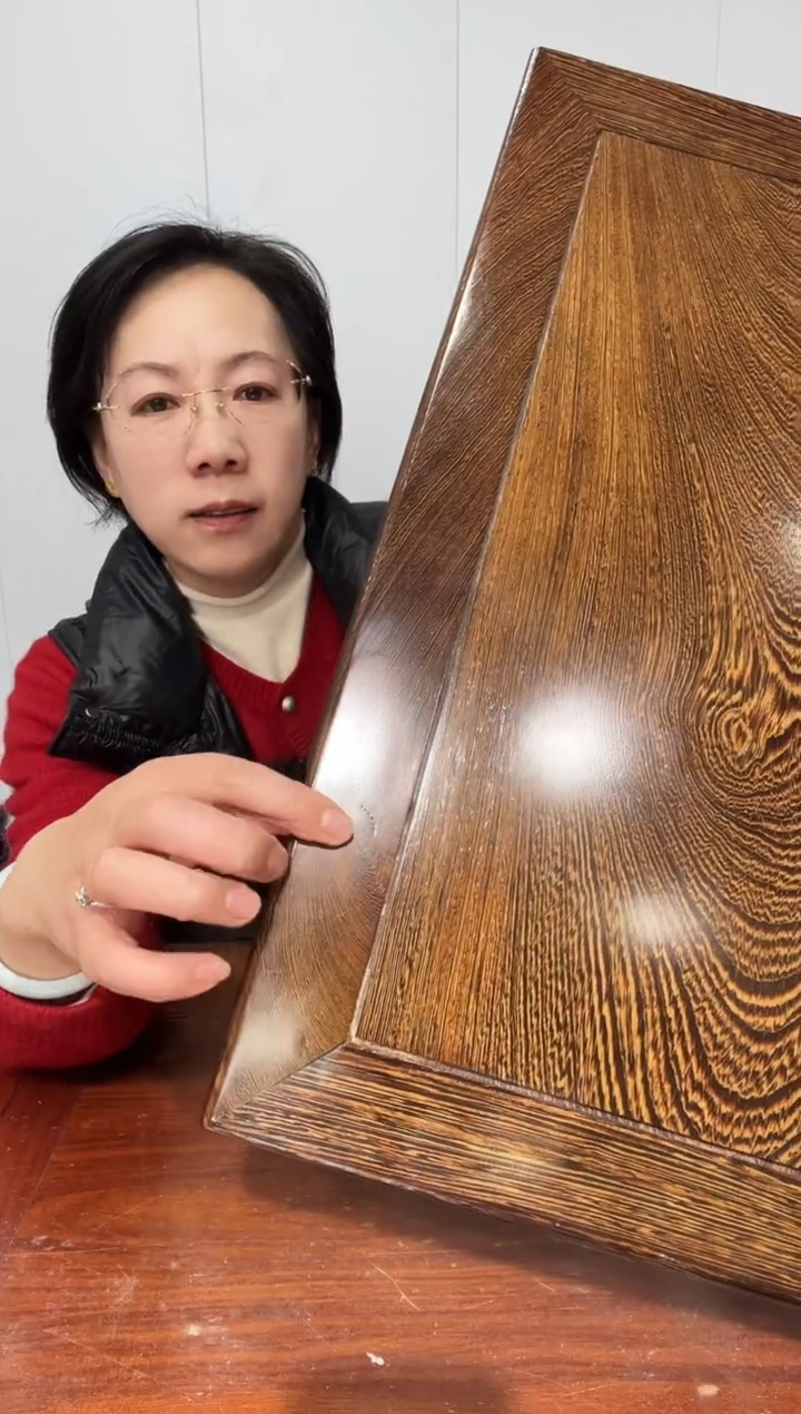 木朝*瑕疵处理鸡翅木长方底座50*30*12