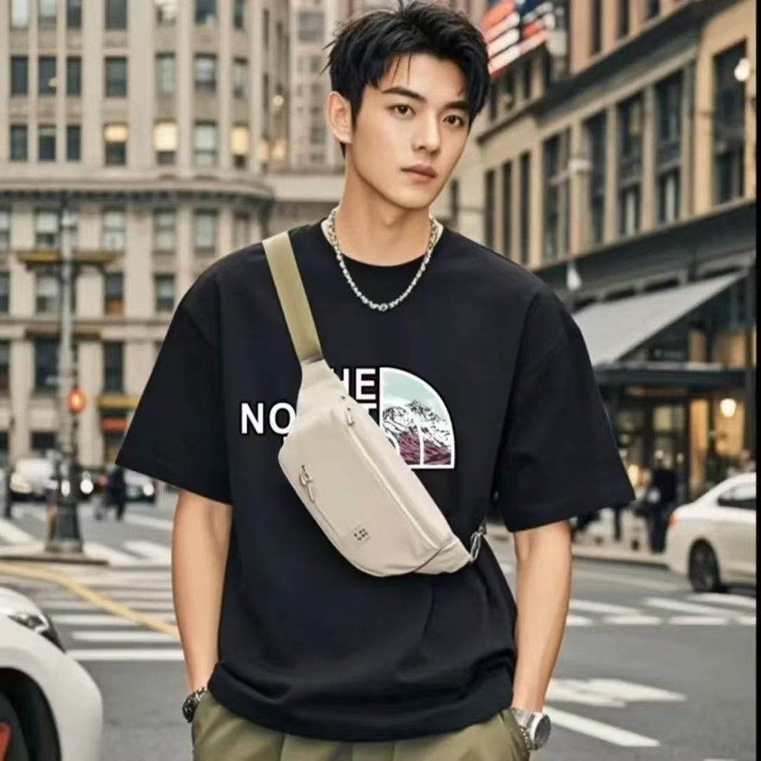 305潮牌T恤男女同款时尚百搭圆领印花t恤短袖FACE