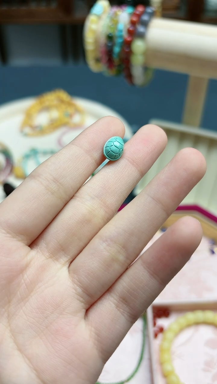 【闪购商品】绿松石配饰未镶嵌松石富甲裸石*1 LX