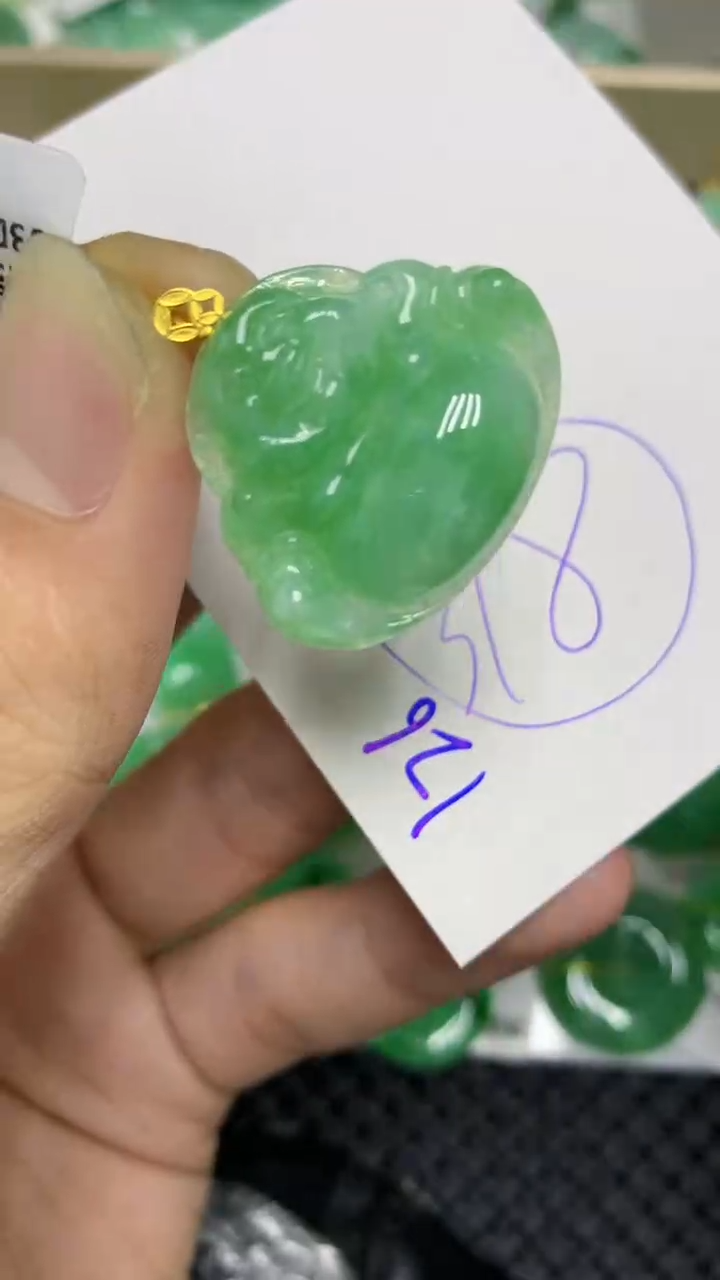 颈饰18K金镶嵌翡翠翡翠111111111111111