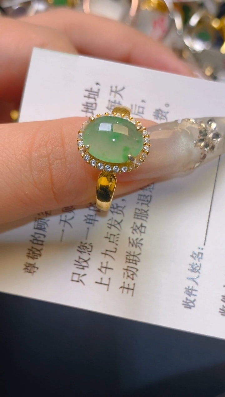 【闪购商品】翡翠耳饰银S925镶嵌天然A货翡翠1