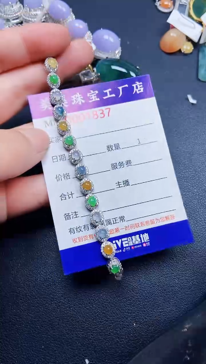 翡翠银S925镶嵌颈饰1837