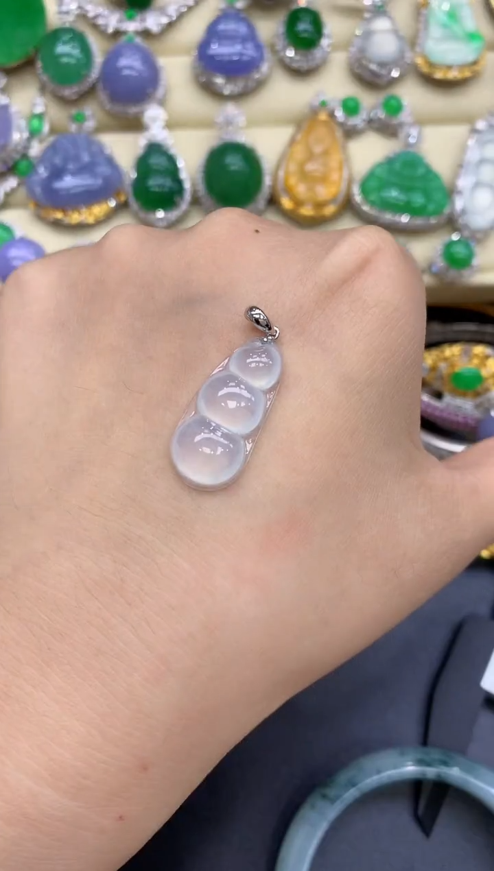 颈饰18K金镶嵌翡翠悠**下52-中国好珍宝