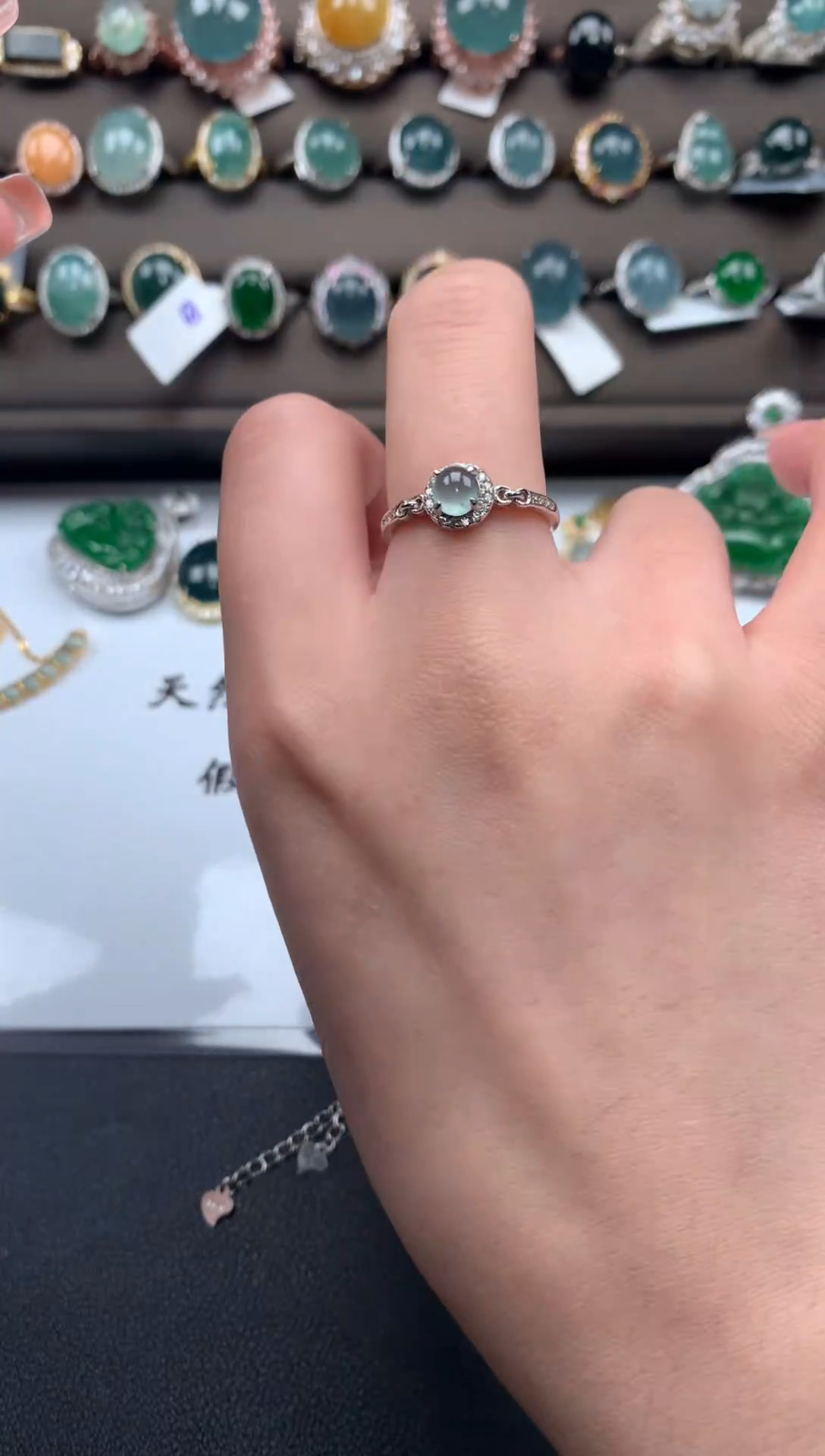 【闪购商品】翡翠戒指银S925镶嵌512124