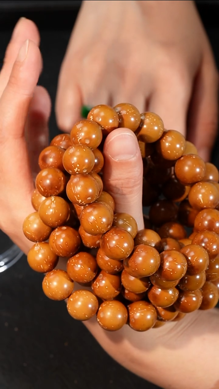 紫金鼠手串黄金甲精品正圆光珠14mm