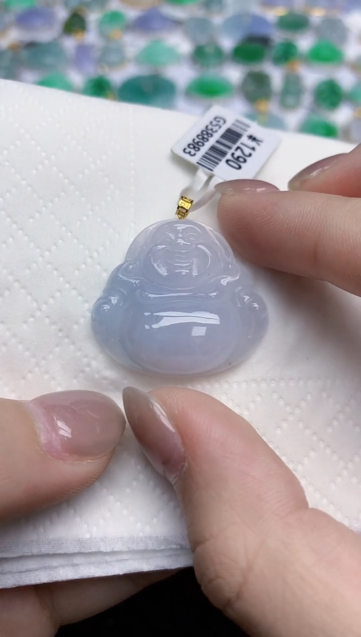 【闪购商品】翡翠颈饰18K金镶嵌天然翡翠A货