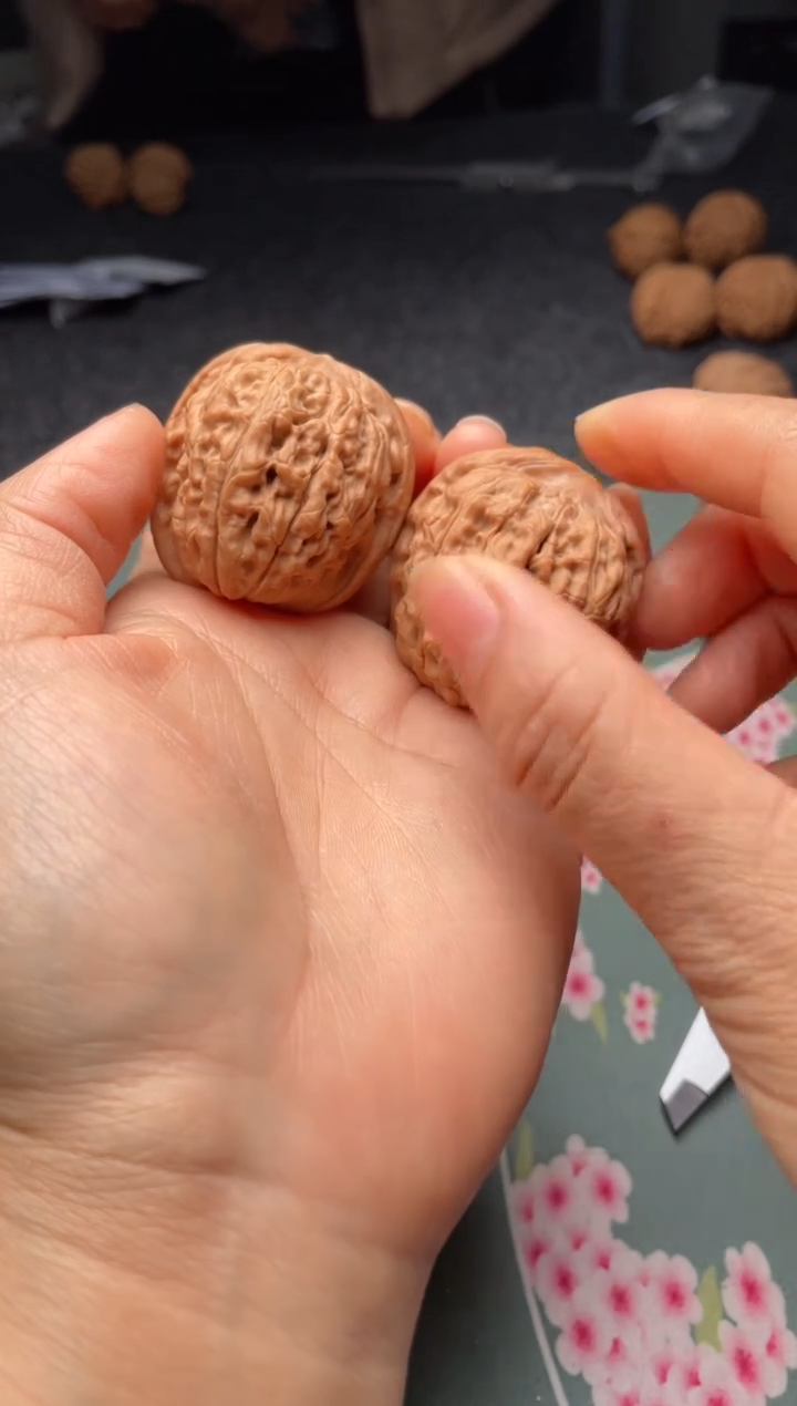 把件文玩核桃w289  莲花 38尺