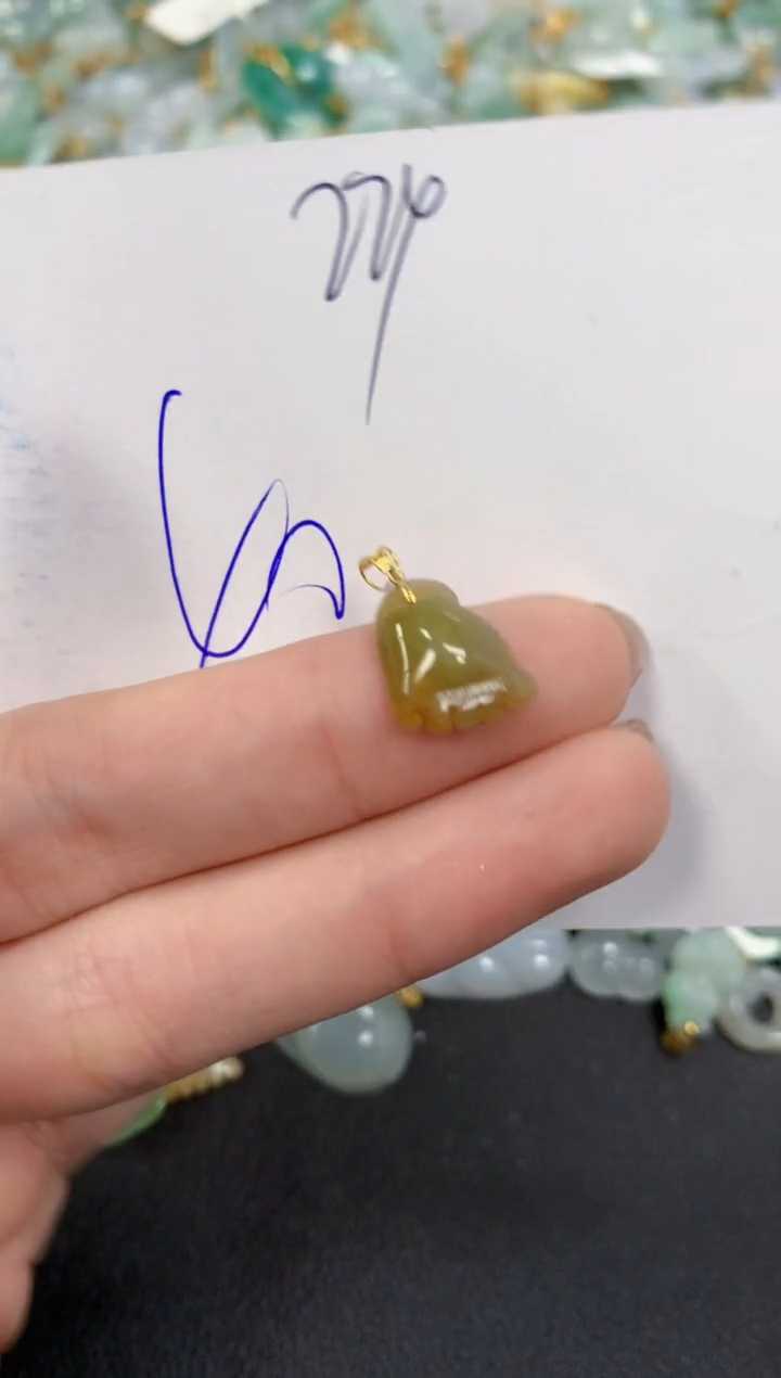 【闪购商品】翡翠颈饰18K金镶嵌 天然翡翠A货