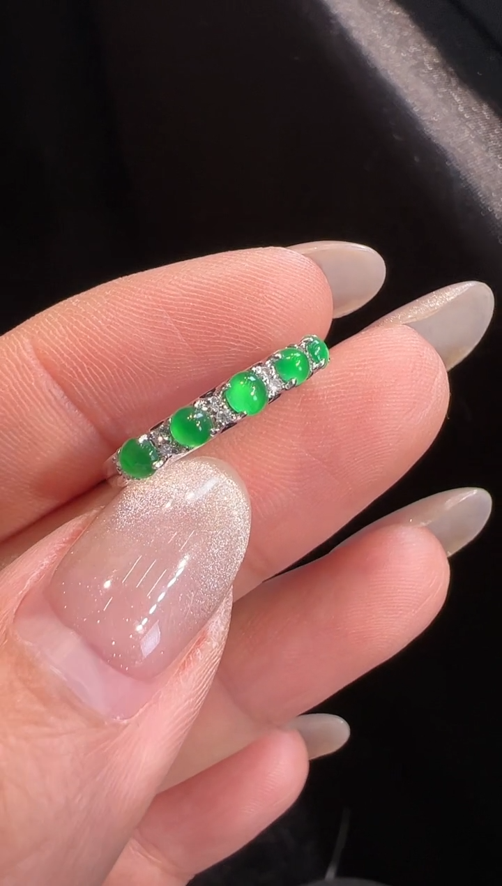 【闪购商品】翡翠戒指18K金镶嵌戒指