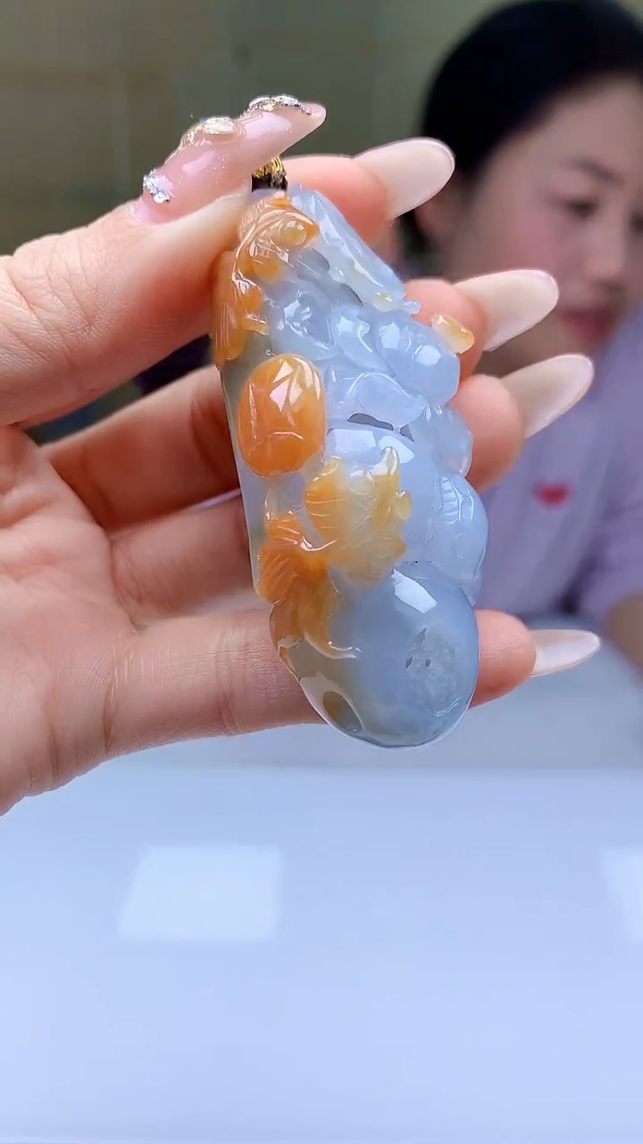 【闪购商品】定制翡翠未镶嵌4902ty-毛货挂件211