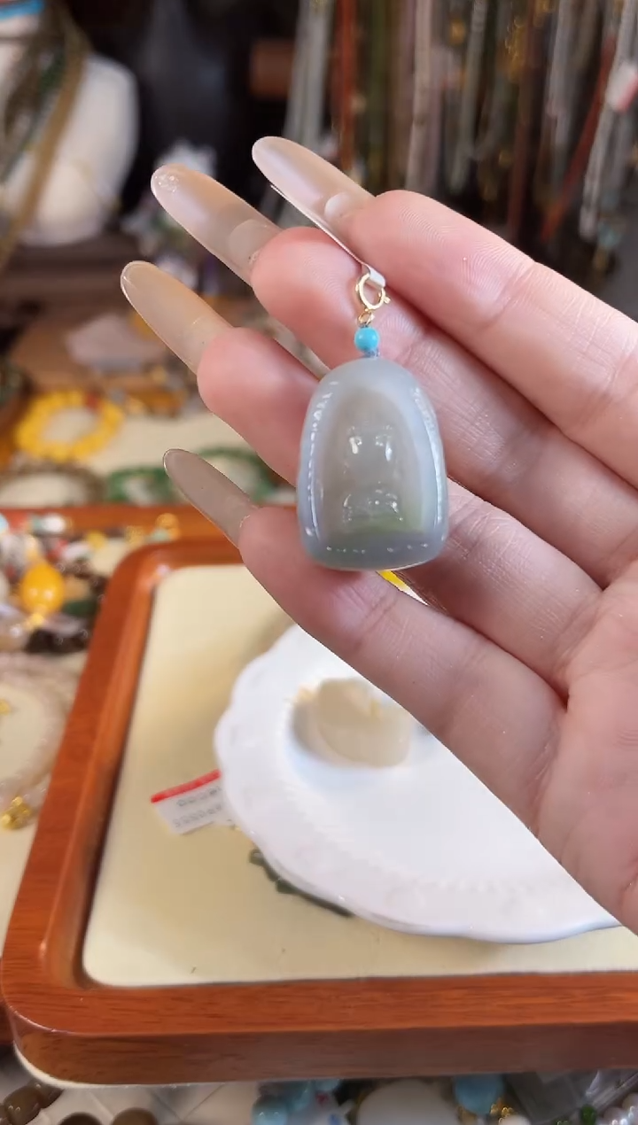 【闪购商品】和田玉吊坠(不含链)银S925镶嵌多样性发货其一