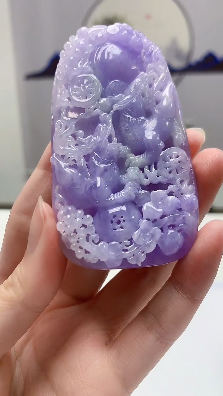 【闪购商品】定制翡翠未镶嵌4688zm-毛货挂件赠珠链1336