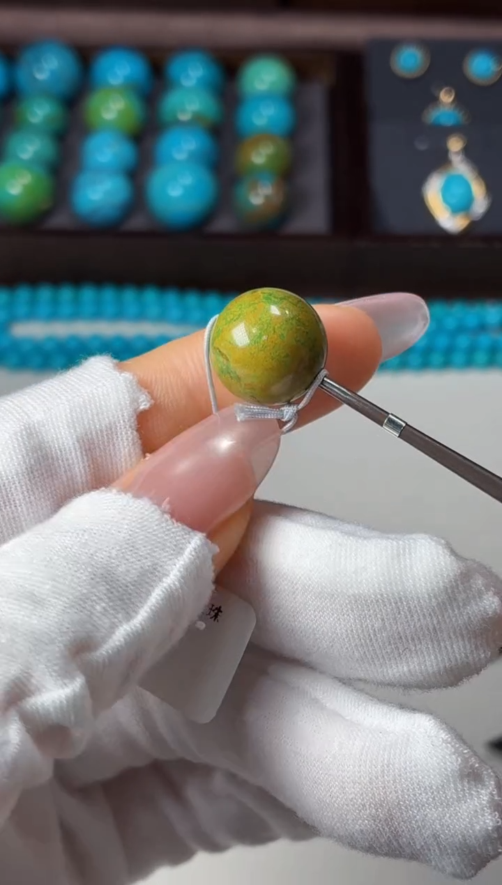 未镶嵌绿松石手链1