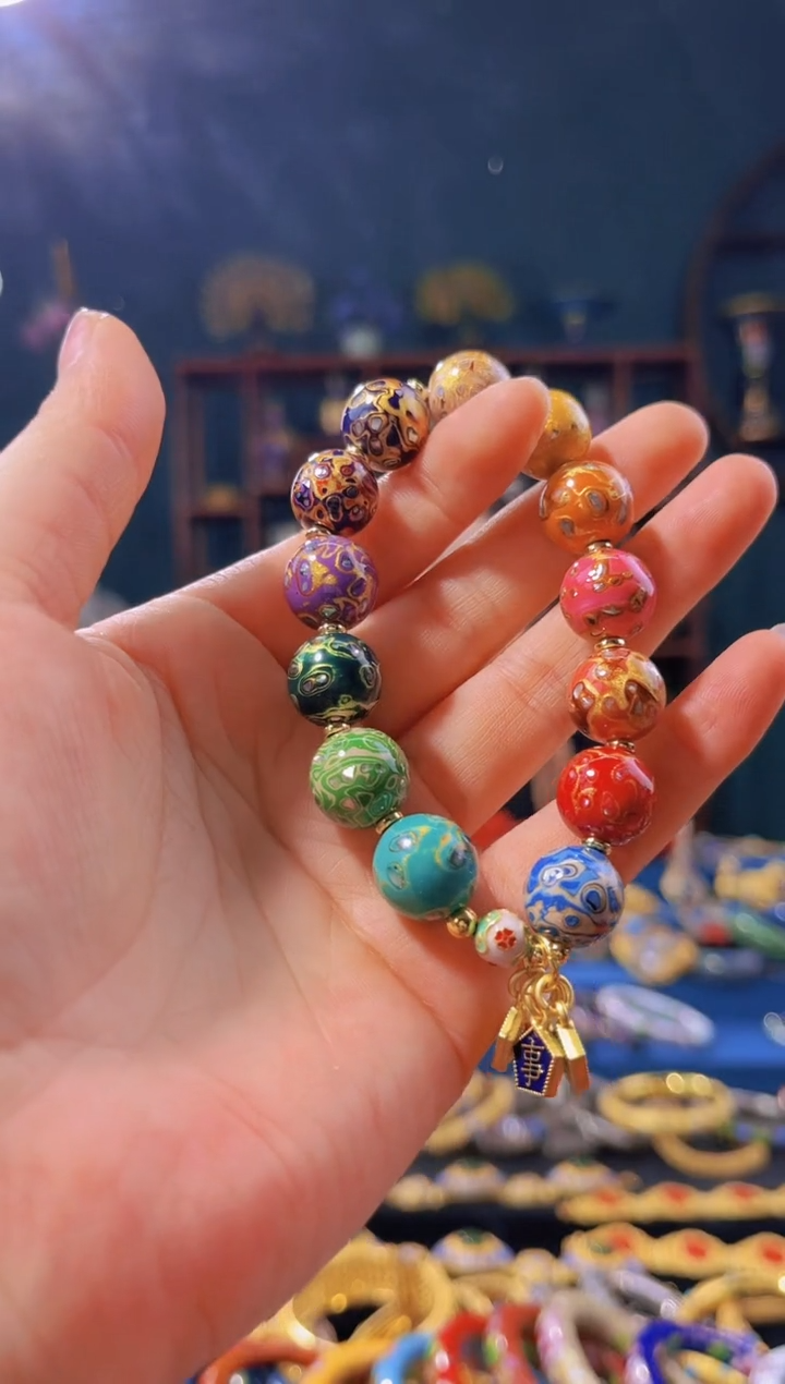 【闪购商品】非遗绝技 犀皮漆手串 多宝