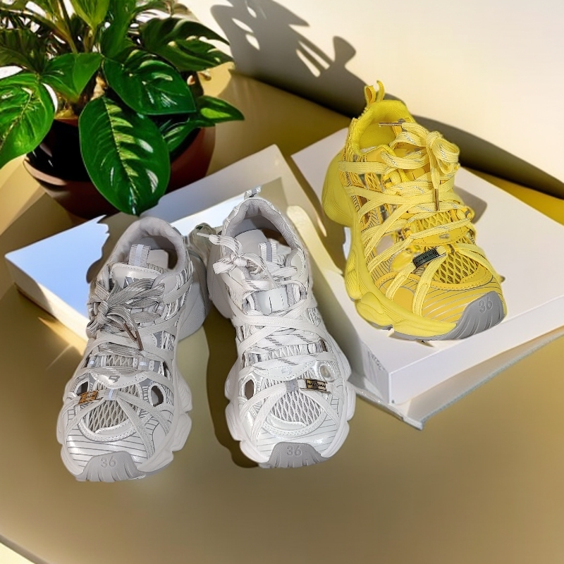 2028-2微百搭亲子浅口透气镂空鞋子黑色时尚休闲鞋老爹鞋女鞋36