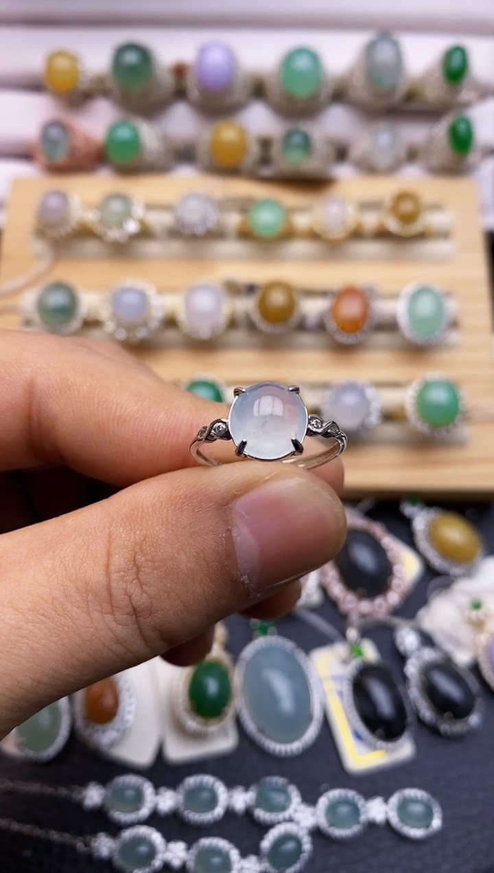 【闪购商品】翡翠戒指银S925镶嵌/0001