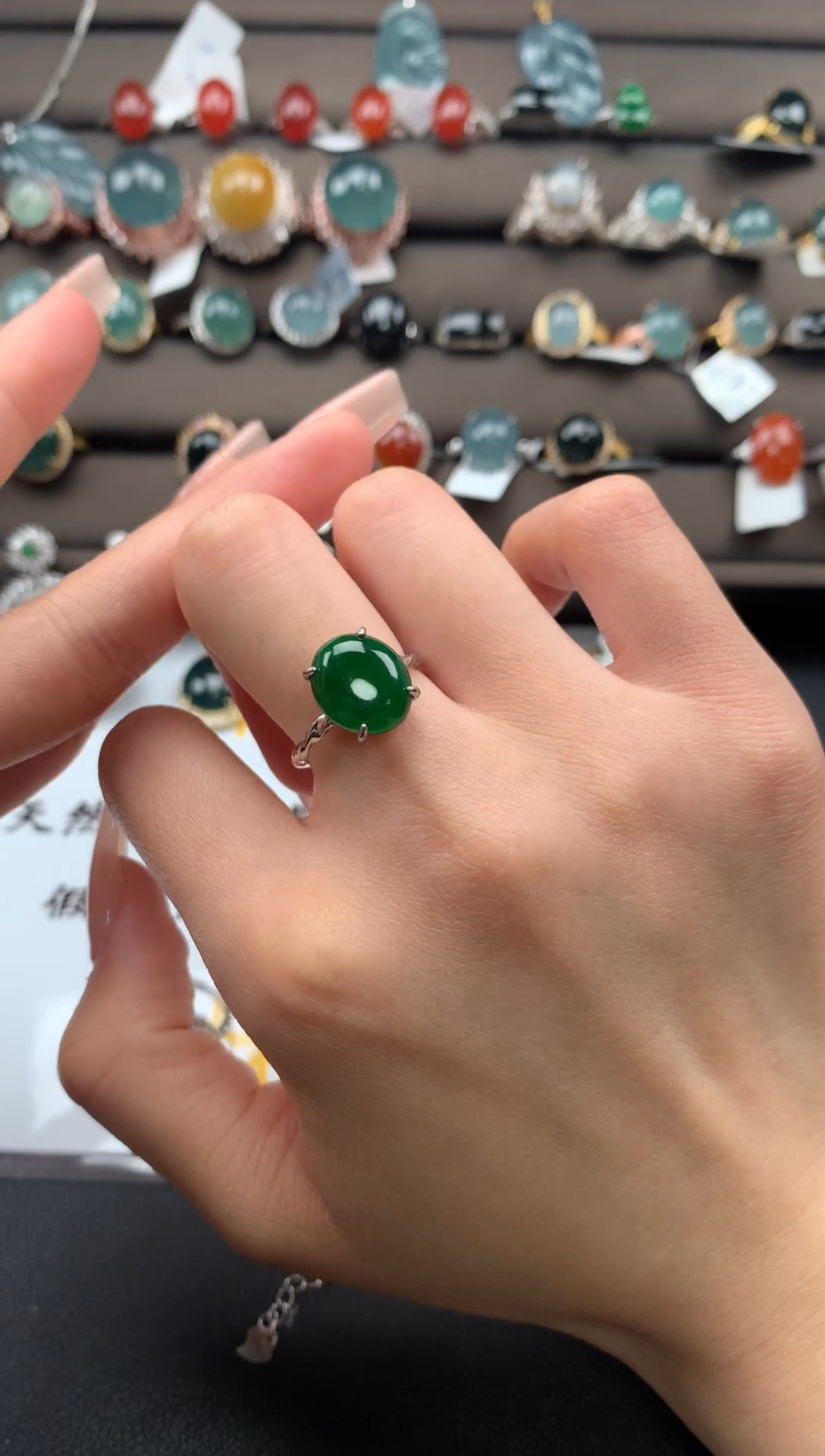 【闪购商品】翡翠戒指银S925镶嵌321312312