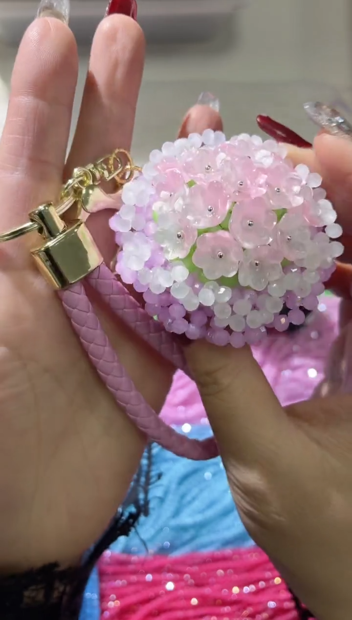 玻璃0704卡4水晶手捧花材料包1套粉色