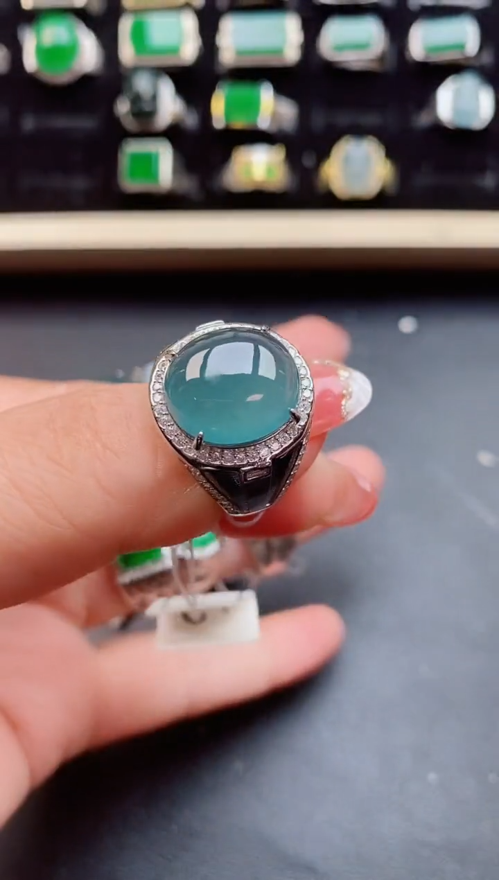 【闪购商品】翡翠戒指银S925镶嵌508050