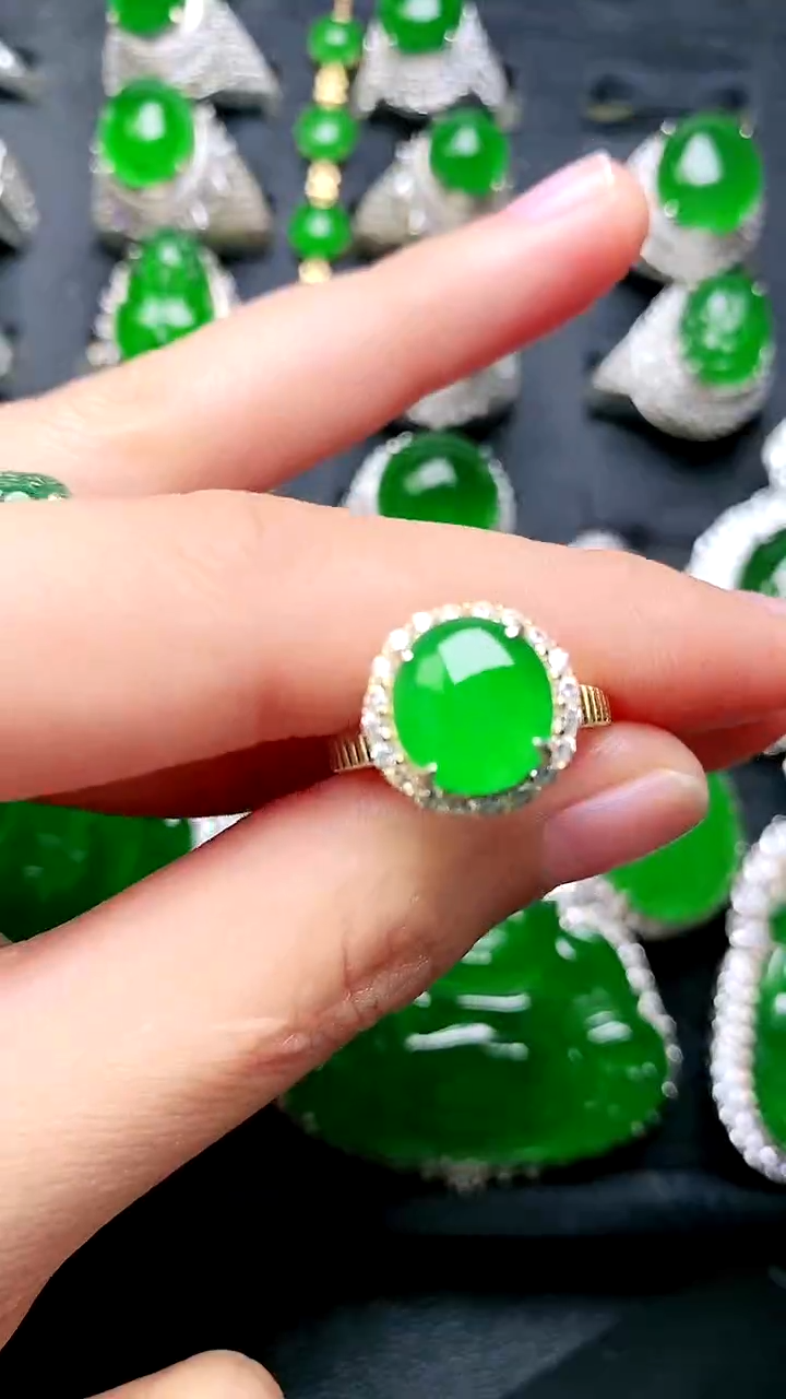 【闪购商品】翡翠戒指未镶嵌蛋面戒指