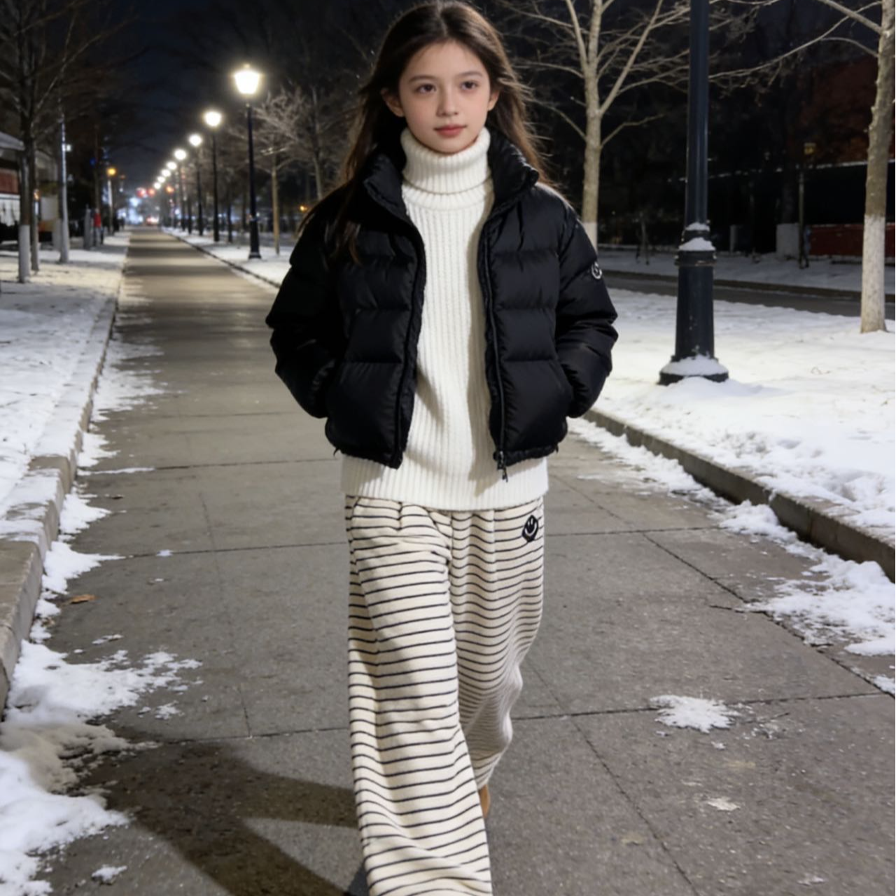 26081高端专享秋冬款休闲裤白条纹