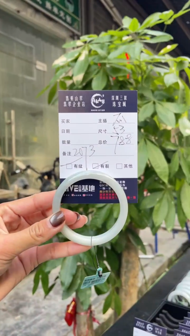 未镶嵌手镯翡翠G 53正圈 2073