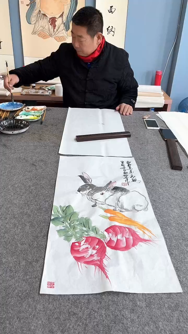 【闪购商品】国画手绘兔子、、、、