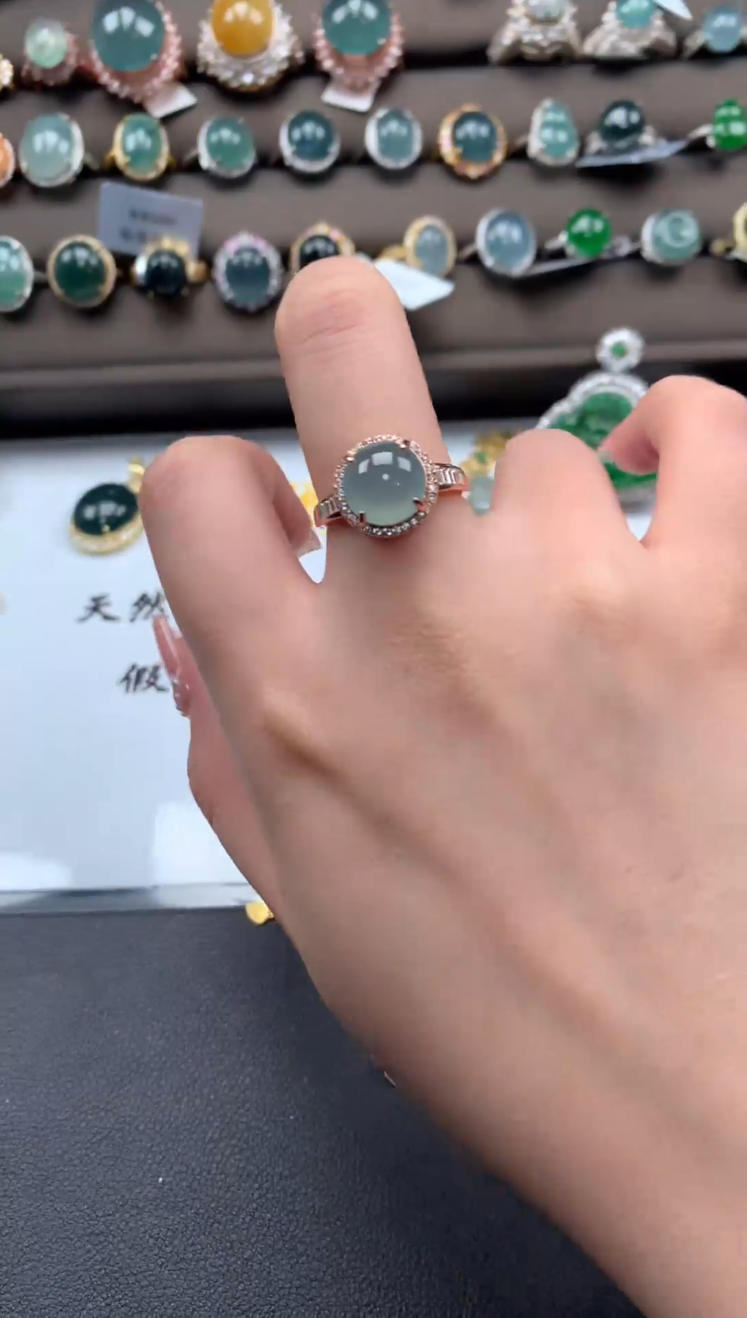 【闪购商品】翡翠戒指银S925镶嵌5213412