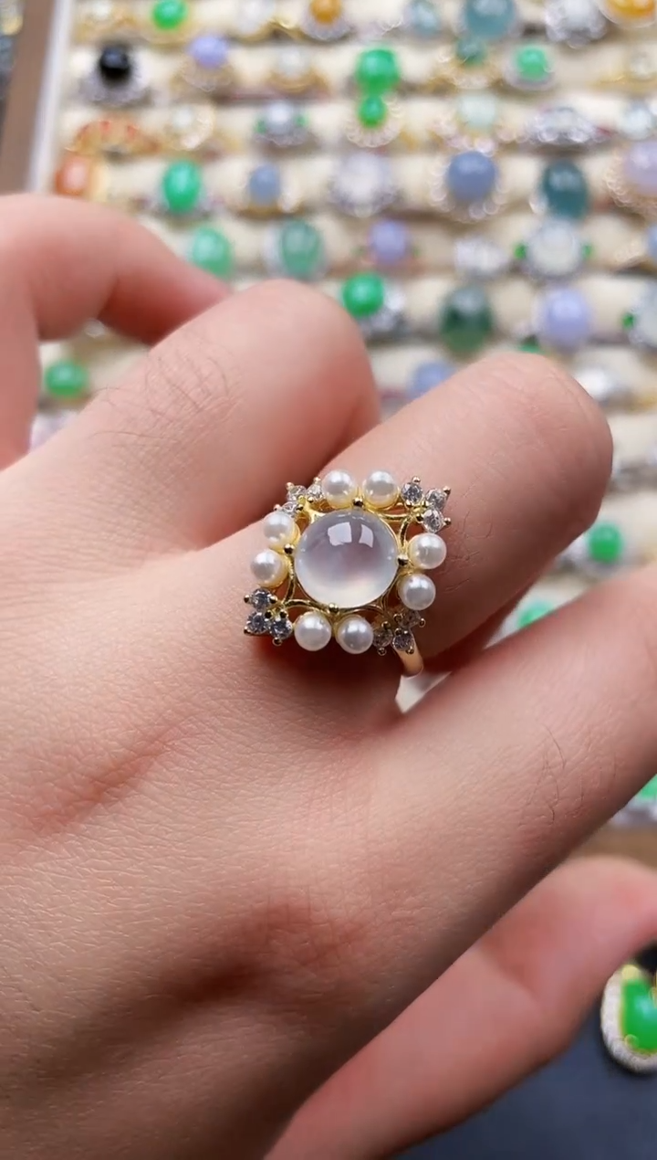 银S925镶嵌戒指翡翠171