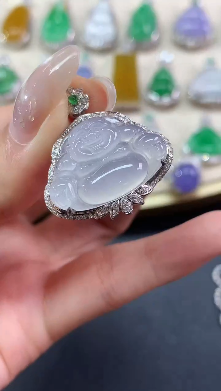 翡翠18K金镶嵌吊坠(不含链)吊坠(不含链)|4980