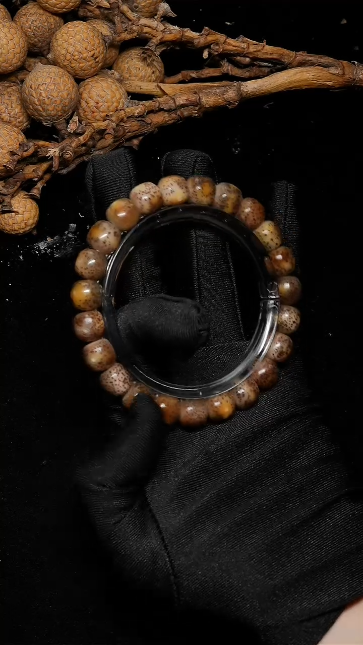 手串星月菩提通体火烧云-KF001-1