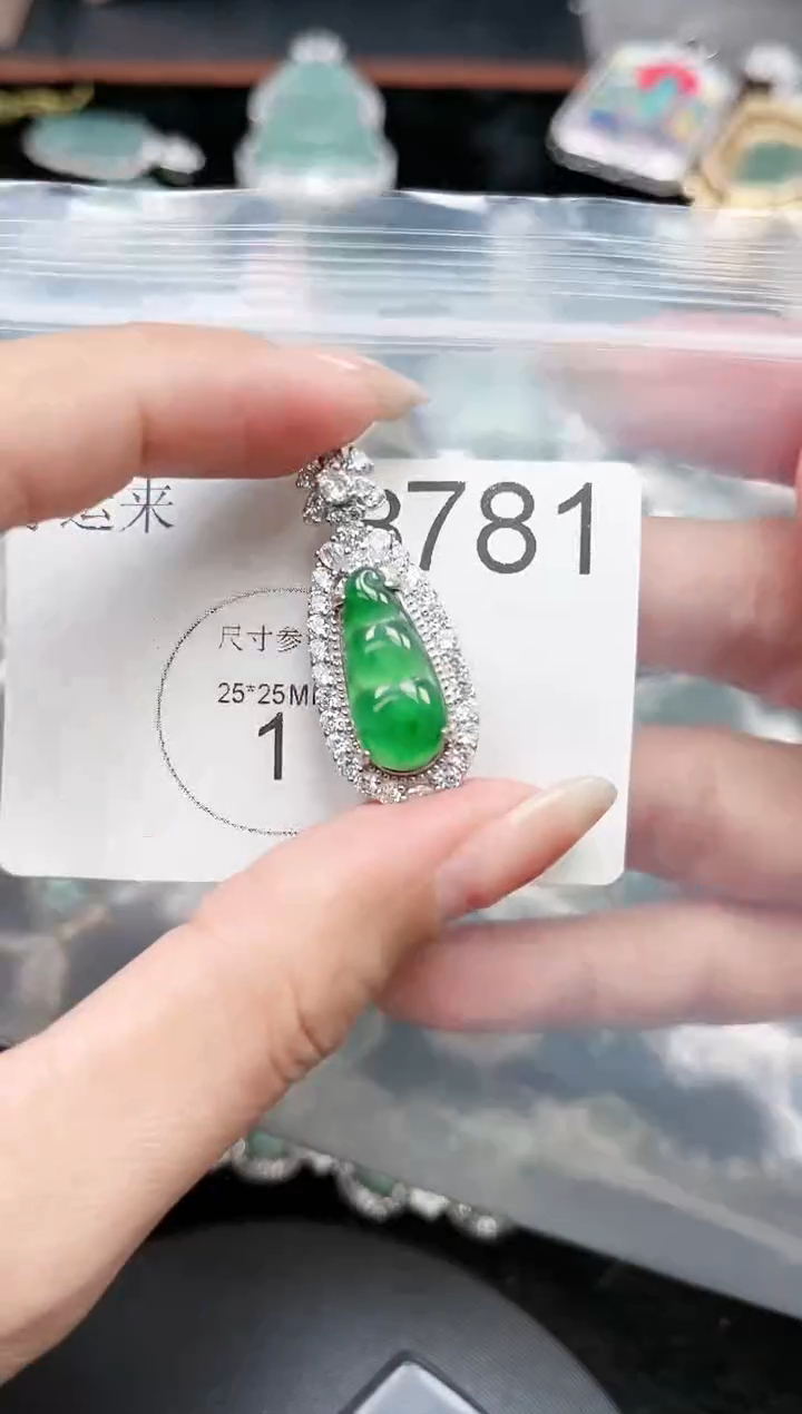 【闪购商品】翡翠颈饰未镶嵌赠皮绳781