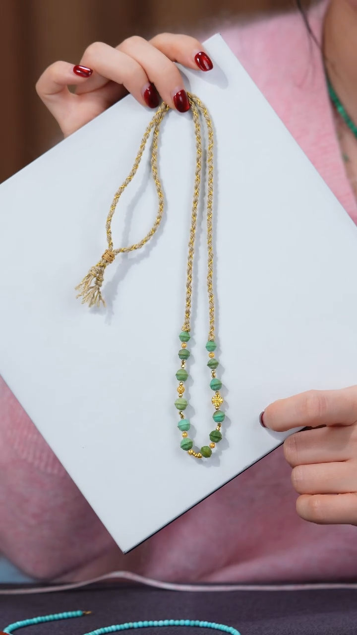 【闪购商品】绿松石项链18K金镶嵌1