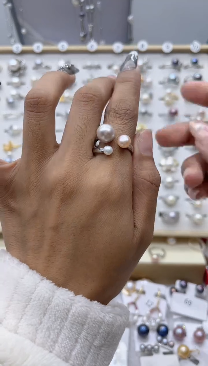 【闪购商品】淡水珍珠戒指合金56