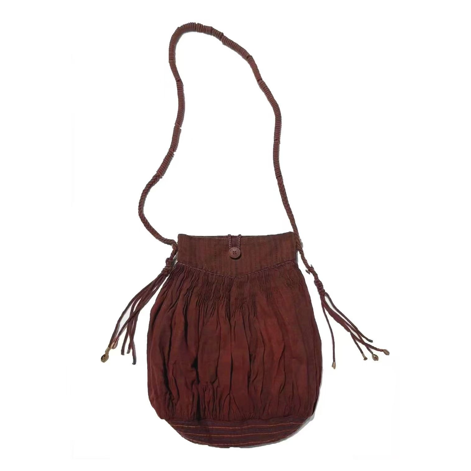 25FW0012 植物染服饰包配件 原创小众文艺复古休闲