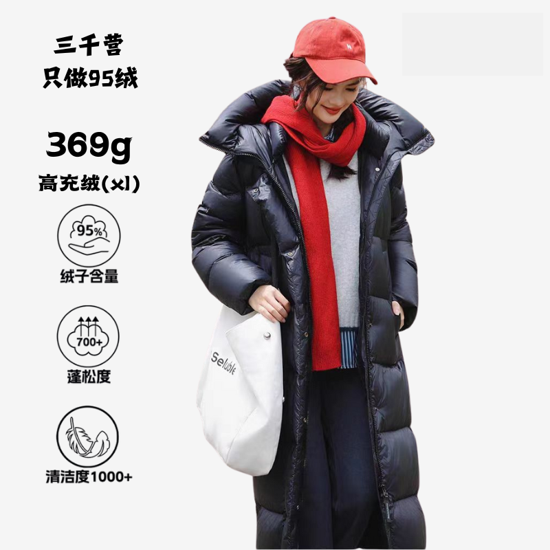 三千营（22）反季促销95白鸭绒超厚男女宽松保暖复古时尚连帽羽绒服