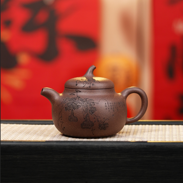 茄瓜壶  紫玉桃花泥     YST                                  
