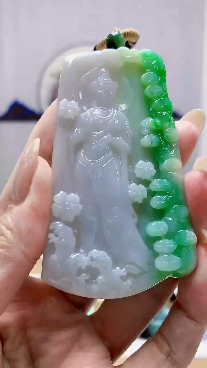 未镶嵌定制翡翠4917MM-毛货挂件51