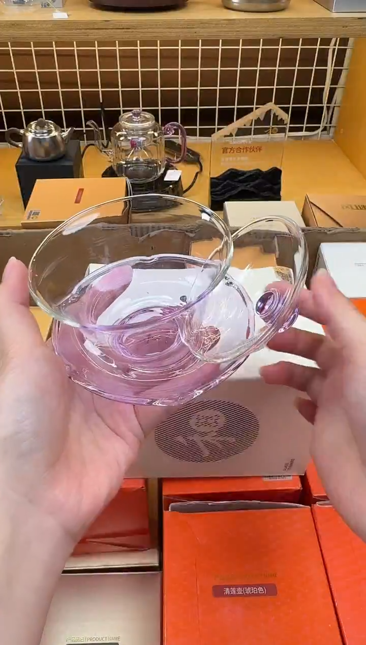 @@禾器晶彩荷叶盖碗浅色