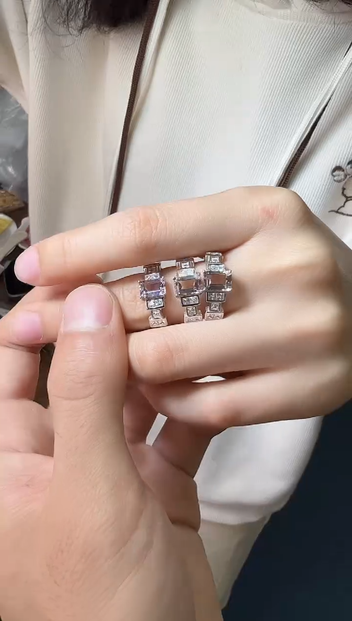 【闪购商品】水晶戒指银S925镶嵌0116s005多样性发一