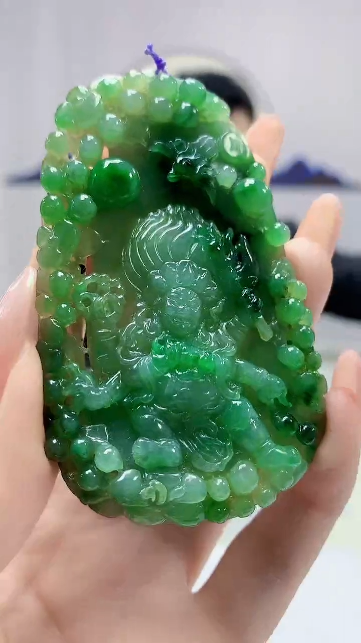 【闪购商品】定制翡翠未镶嵌5153DD-毛货挂件83