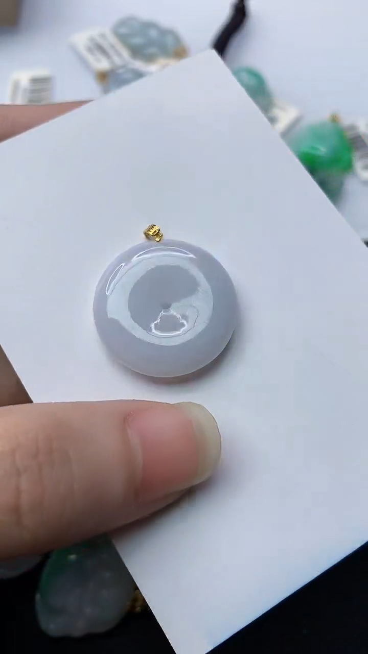 【闪购商品】翡翠颈饰18K金镶嵌3............