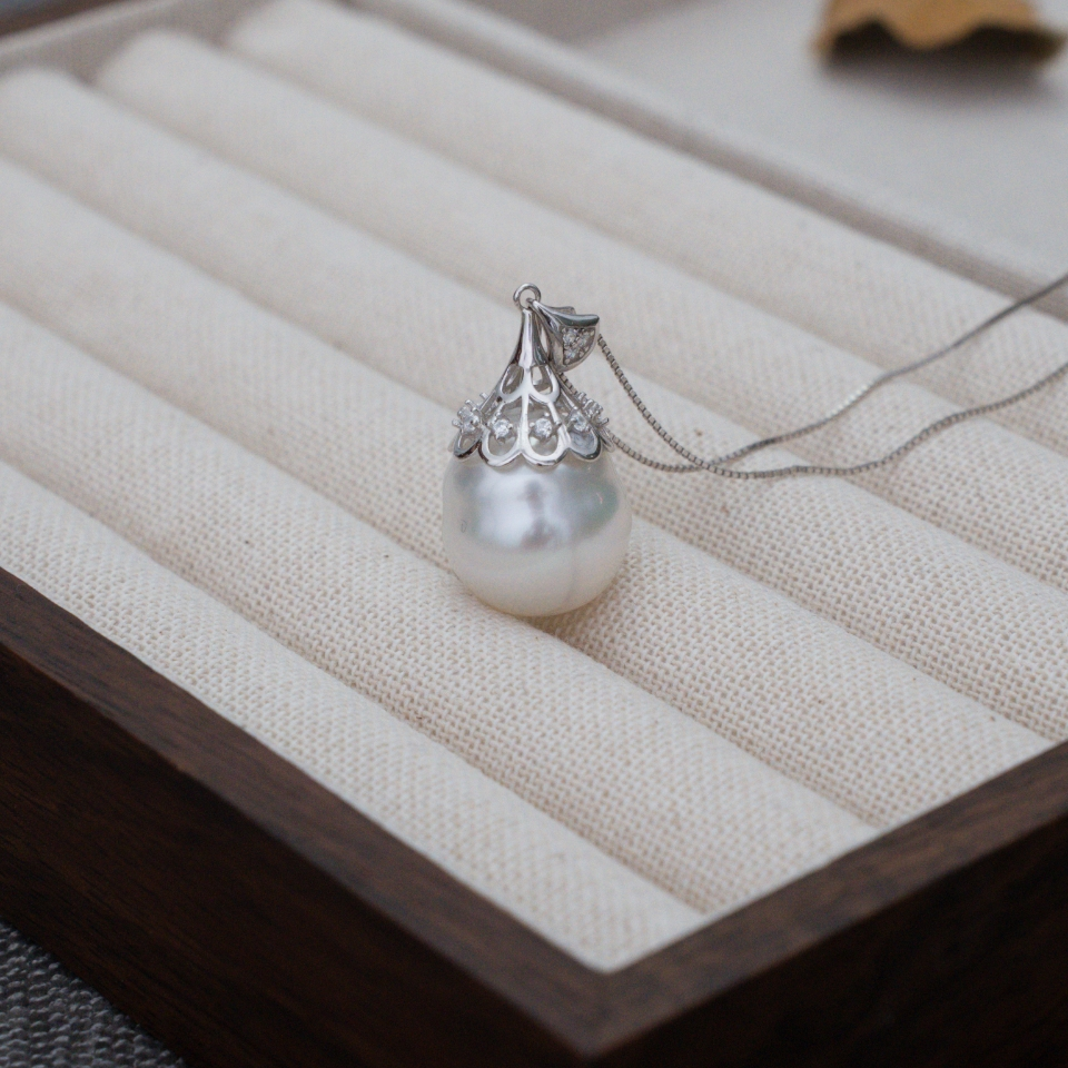 天然海水珍珠澳白吊坠 大点位百搭款